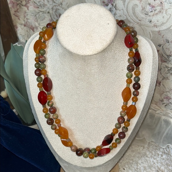 38 inches Multi-Color Beaded Necklace - Picture 1 of 5